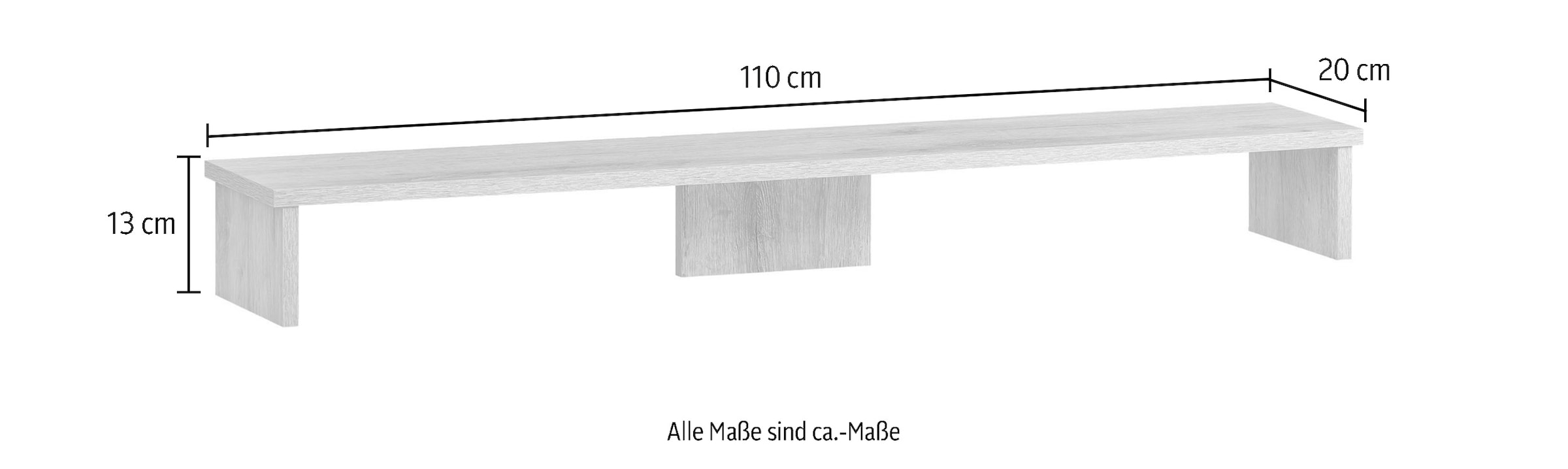 Schildmeyer Schreibtischaufsatz »Baku« Bildschirmaufsatz, Breite 110 cm, Made in Germany