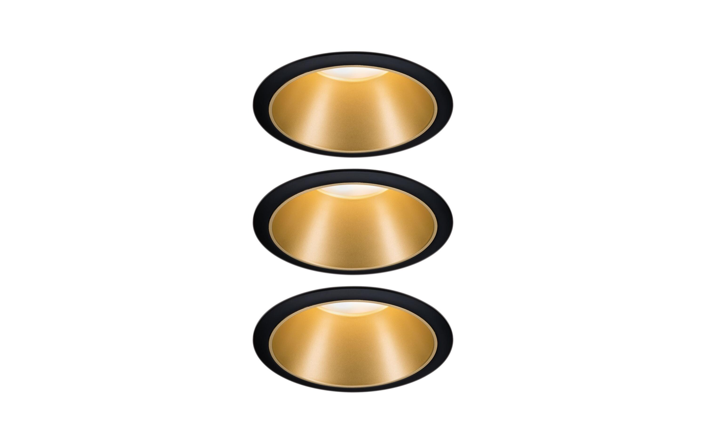 Einbauspot Cole Coin 3-Stepdim Set, 18W, 2700K, Schwarz/GoldLED Einbauspot 3-Step-Dim Basisset
