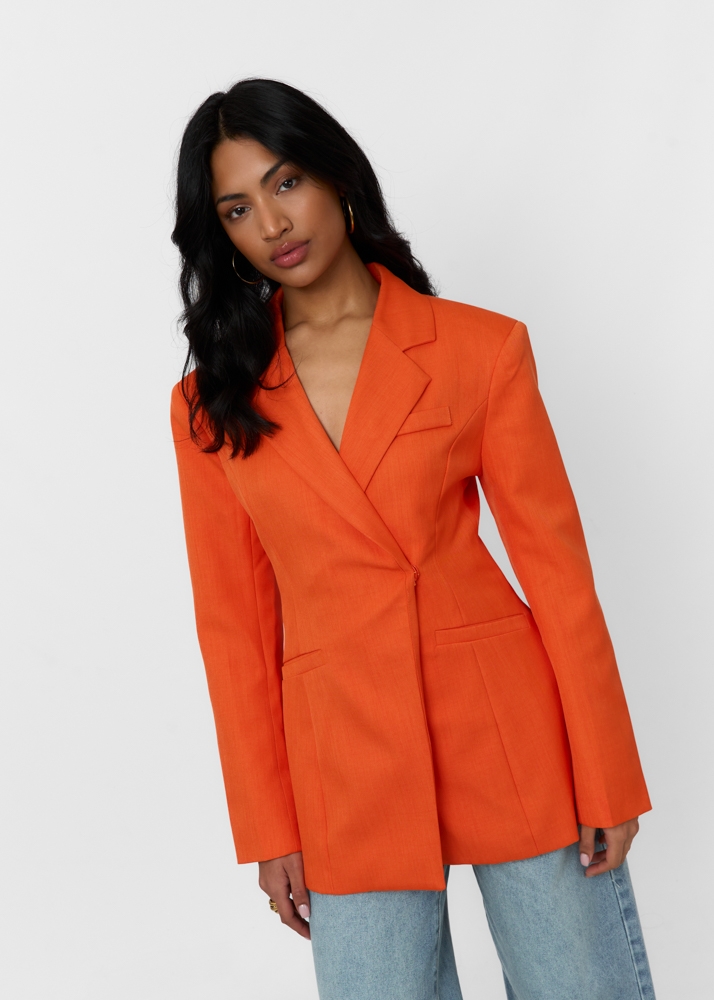 Merle blazer oranje