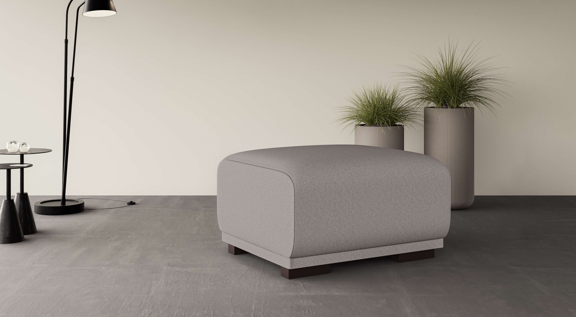 Home affaire Polsterhocker »BORNHOLM, kleiner Hocker passend zur Serie, Masse B/T/H: 61/72/46 cm« mit Wellenfederung, in hochwertiger Verarbeitung