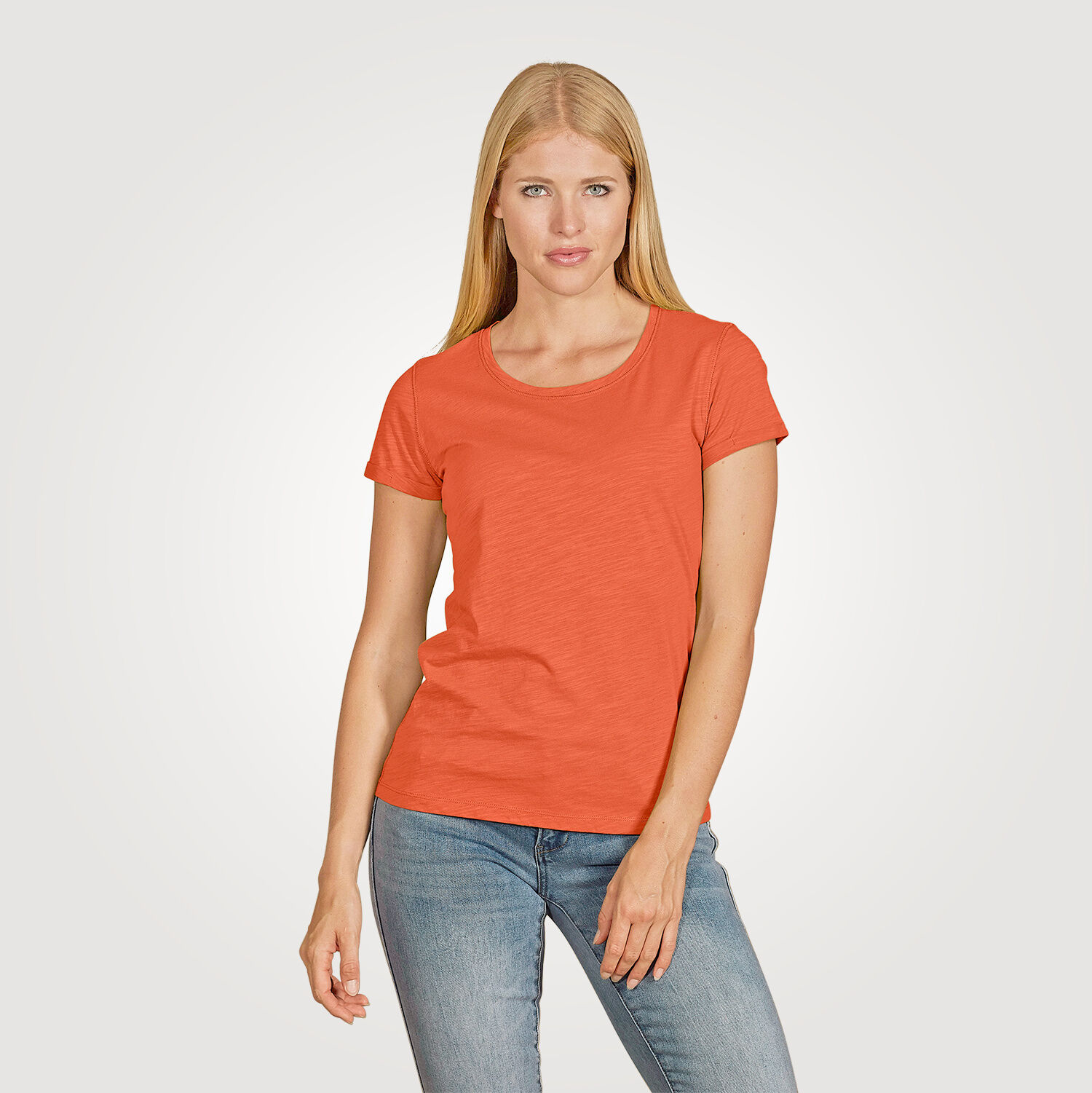 Basic T-Shirt Flammgarn-Optik