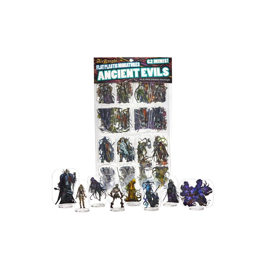 Flat Plastic Miniatures - Ancient Evils - 62 Pieces