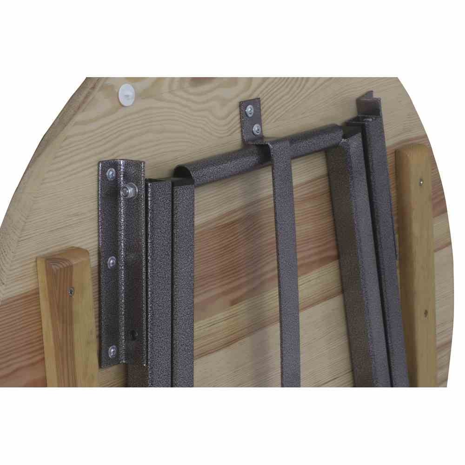 Stehtisch - natur-grau - Kiefer massiv - Ø 78 cm