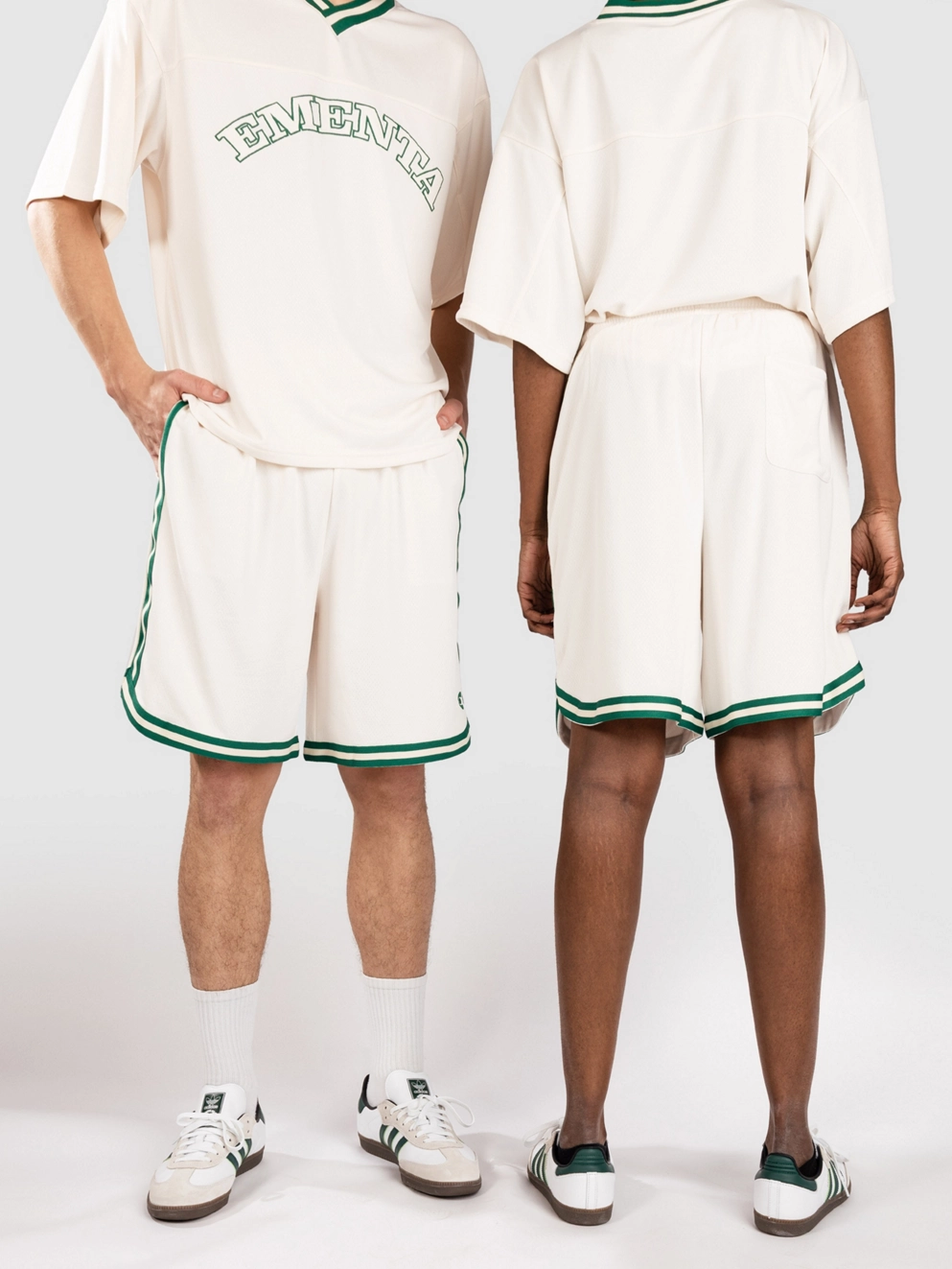 Ementa SB Gabi Jersey Kit Shorts Jacket off white/green