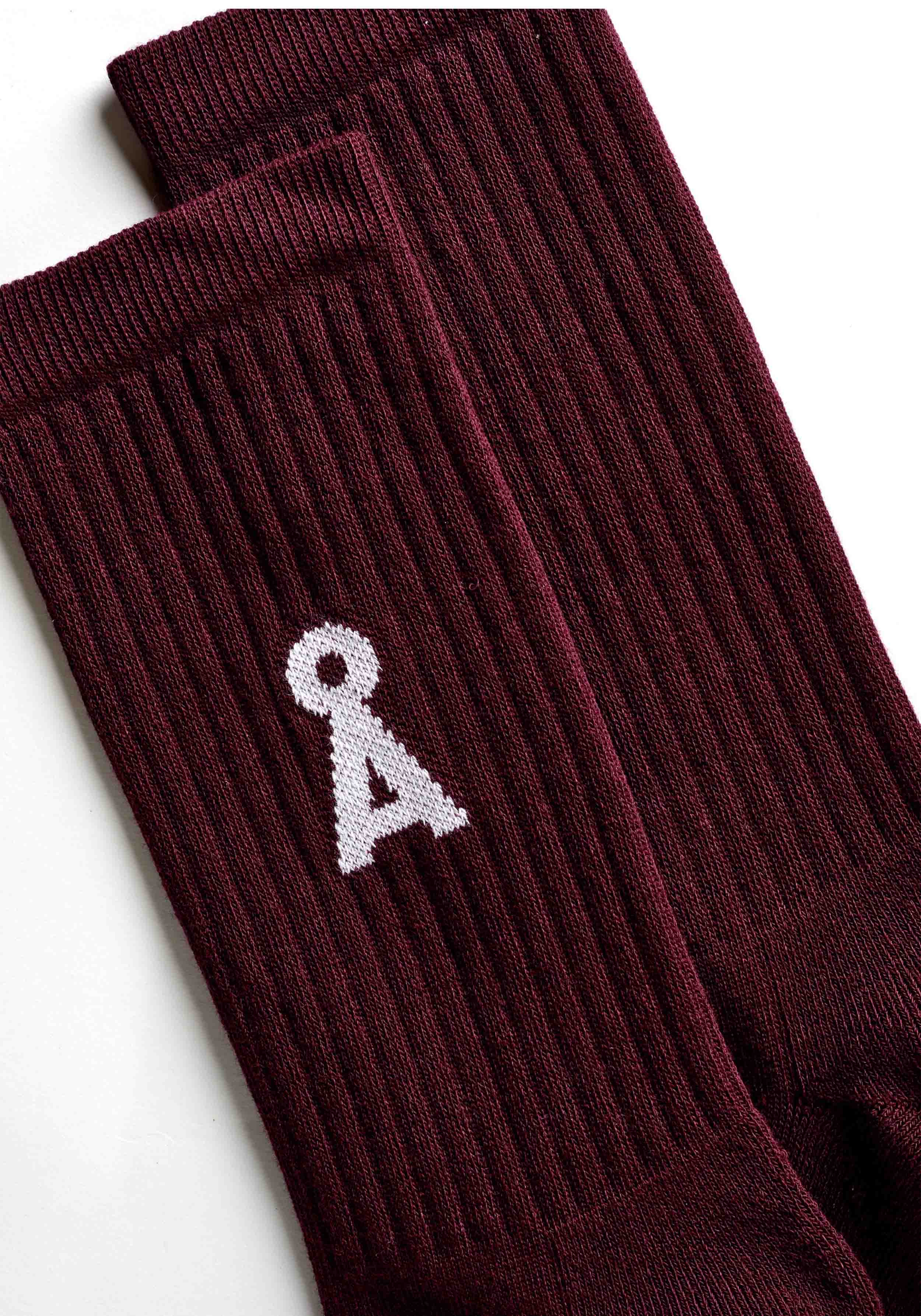 Armedangels Socken Saamus Bold Dark Cranberry