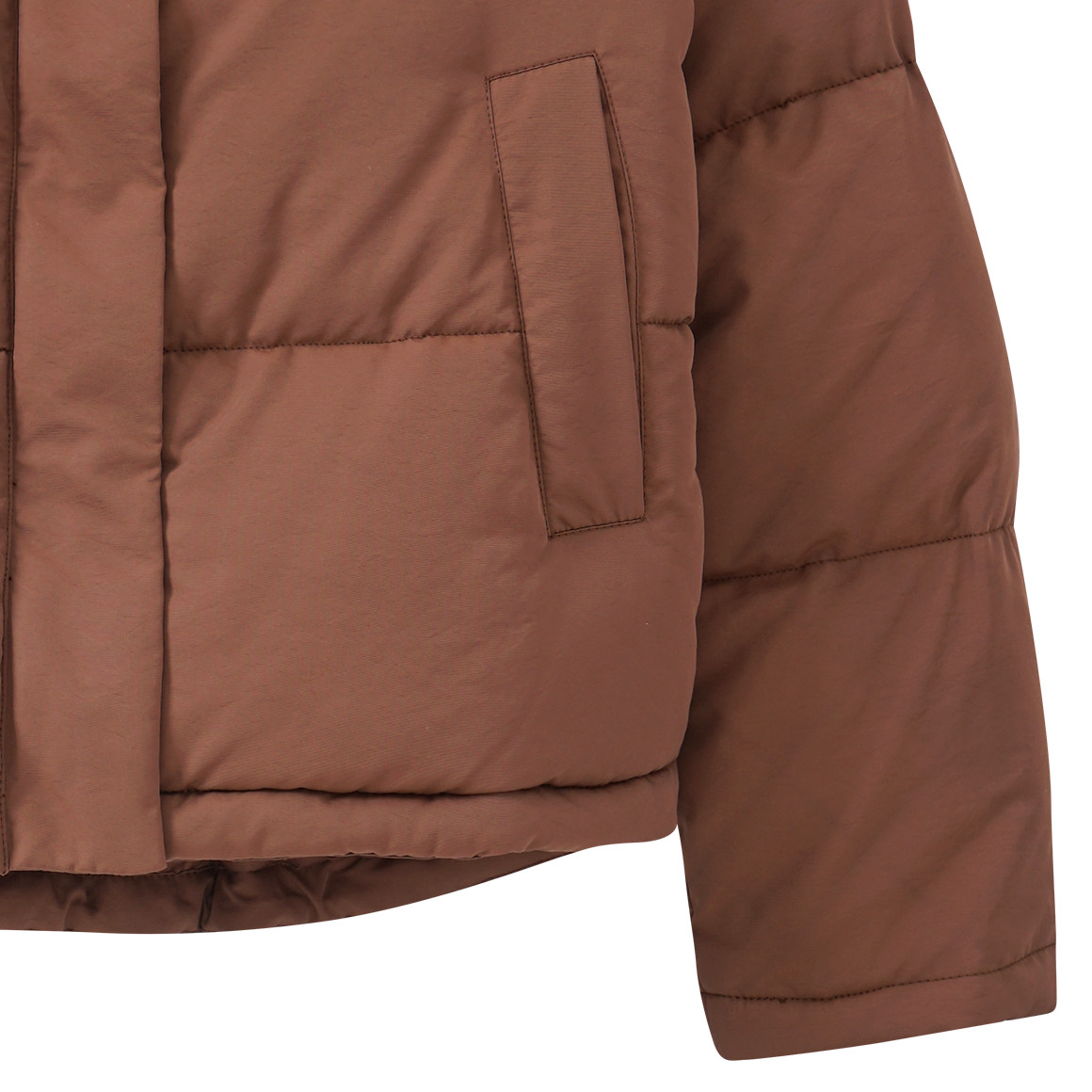Beatwear Mädchen Steppjacke mit Stehkragen braun