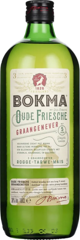 BOKMA OUDE FRIESCHE JENEVER ROND 1LTR