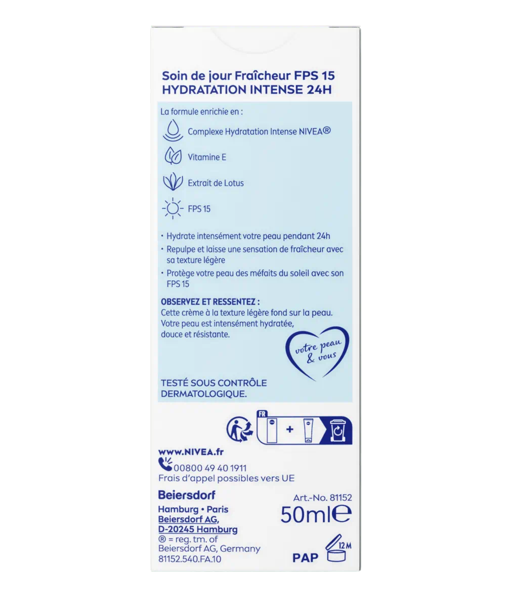 SOIN DE JOUR FRAÎCHEUR  HYDRATATION 24 H