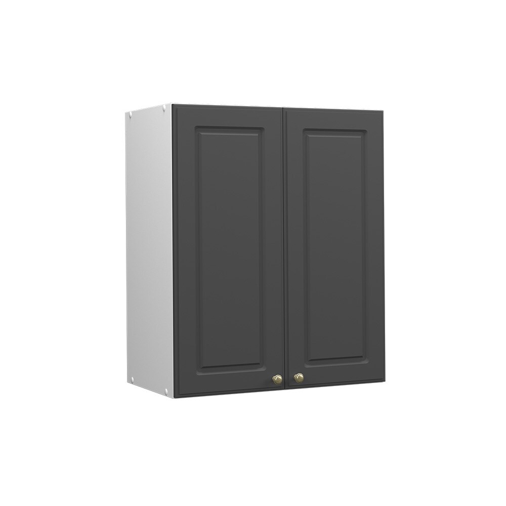 Vicco Hängeschrank Küchenschrank Küchenmöbel Fame-Line Weiß Anthrazit-Gold Landhaus 60 cm Küche Einbauküche Hängeschrank Drehtür Einlegeboden Küchenzeile