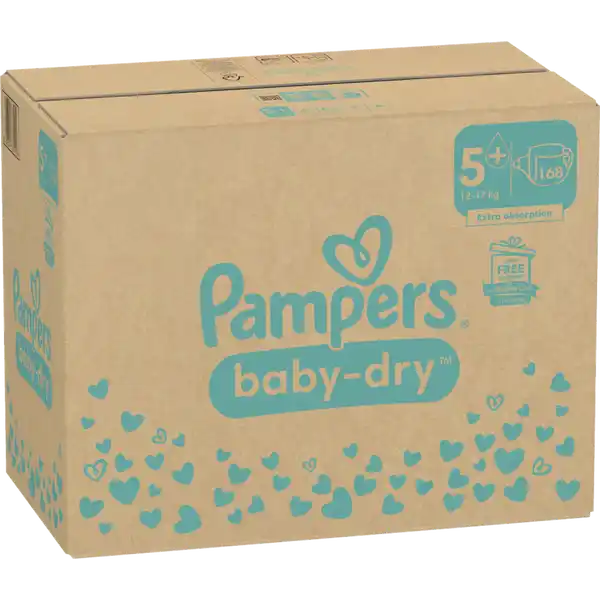 Baby Dry Windeln Gr.5+ (12-17kg) Monatsbox