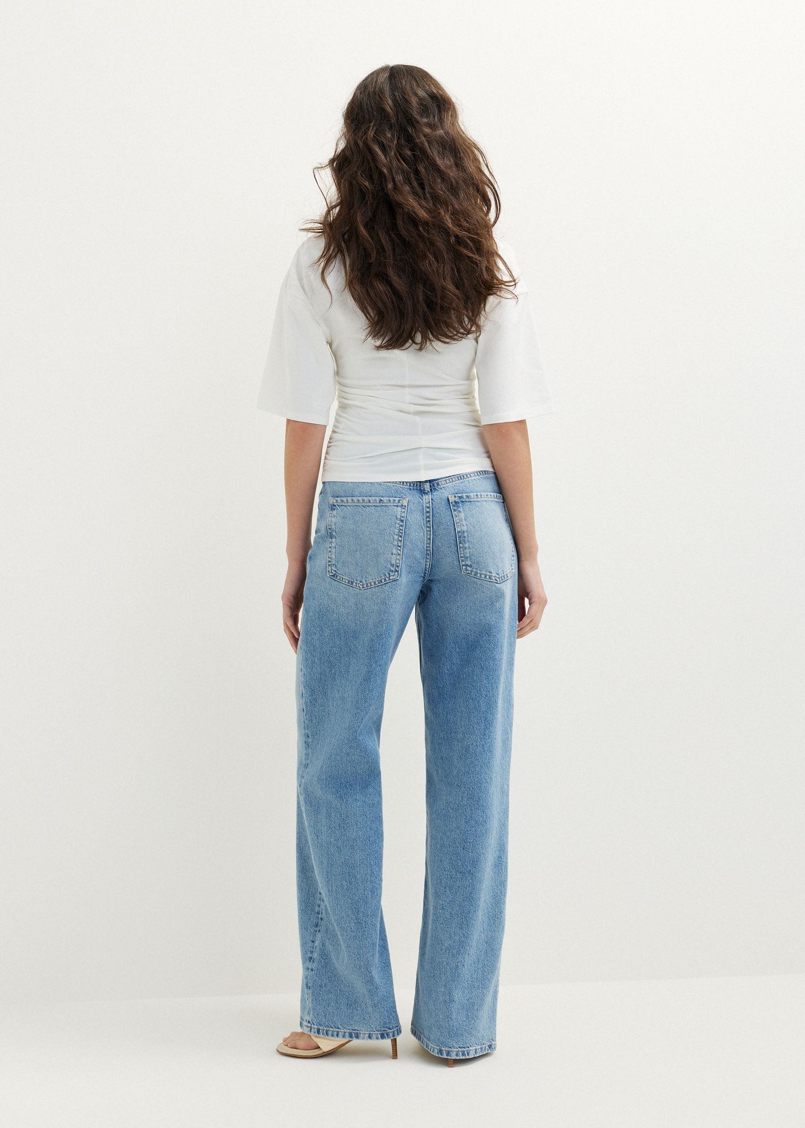 T-shirt met zijplooi