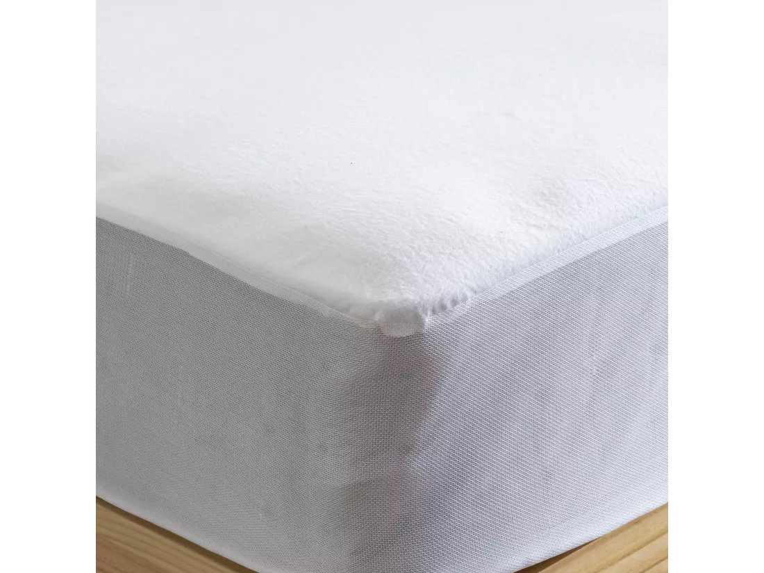 Protège matelas molleton 100% coton bio - bonnet 27 cm 120x200