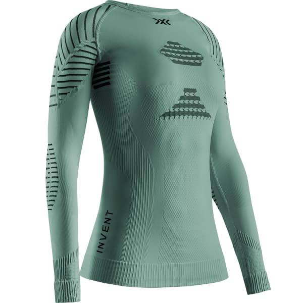T-shirt thermique X-BIONIC INVENT 4.0 SHIRT LG SL WMN SAGE GREEN/OPTICAL WHITE