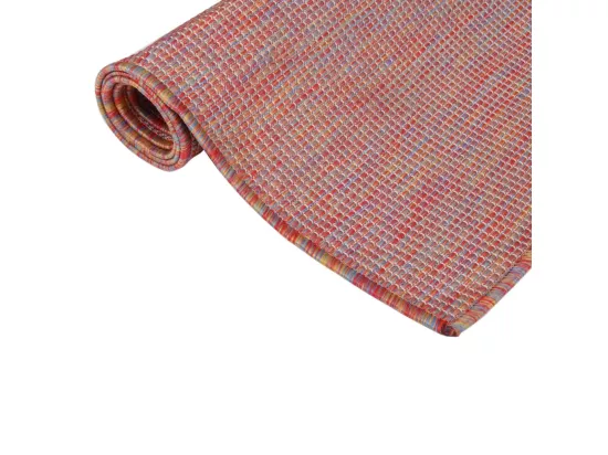 Prolenta Premium - Tapis à tissage plat d'extérieur 100x200 cm Rouge