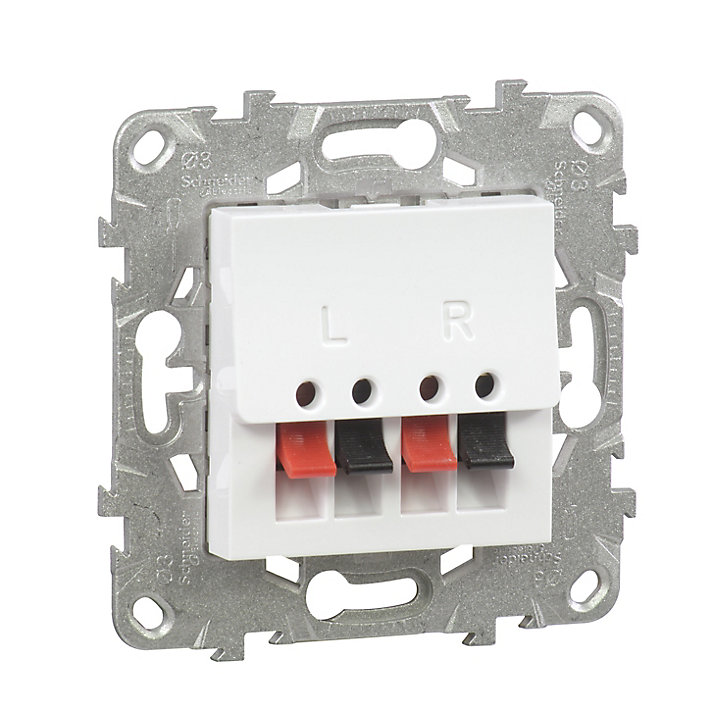 Mécanisme prise haut-parleur Schneider Electric Unica Déco blanc