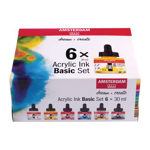 Talens AMSTERDAM All Acrylics Ink Basis-Set