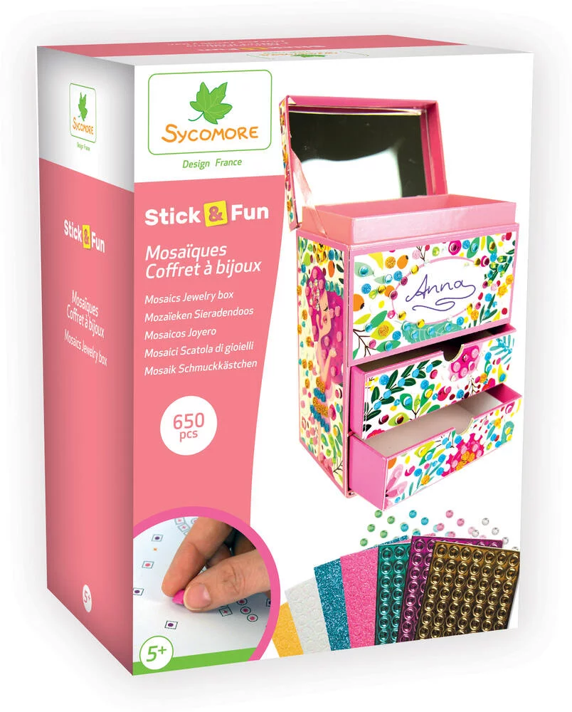 STICK'N FUN - 3D MOSAIQUES - COFFRET BIJOUX