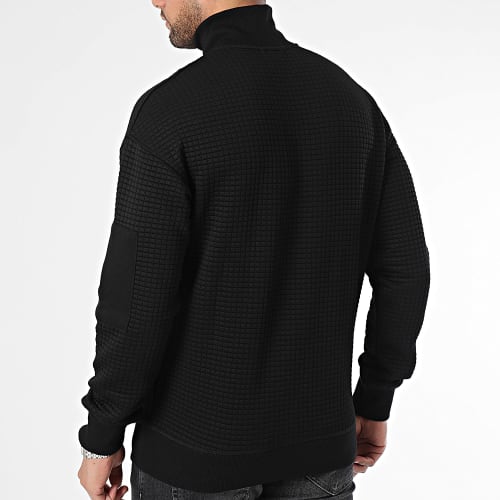 Sweat Col Montant Zippé Black Noir