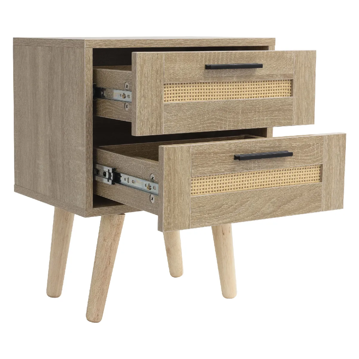 ML-Design - Table de Nuit avec 2 Tiroirs