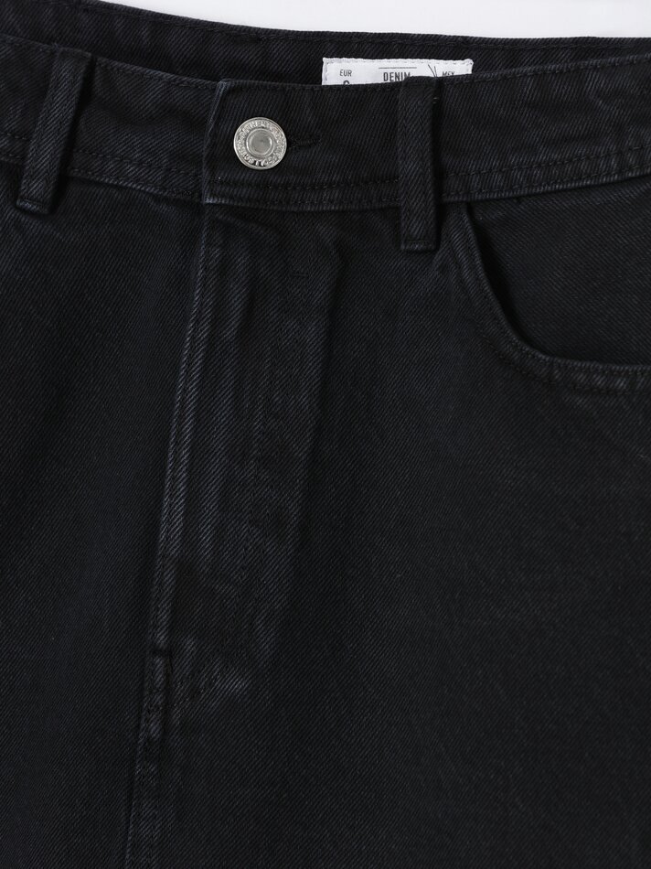 Minissaia jeans - Preta