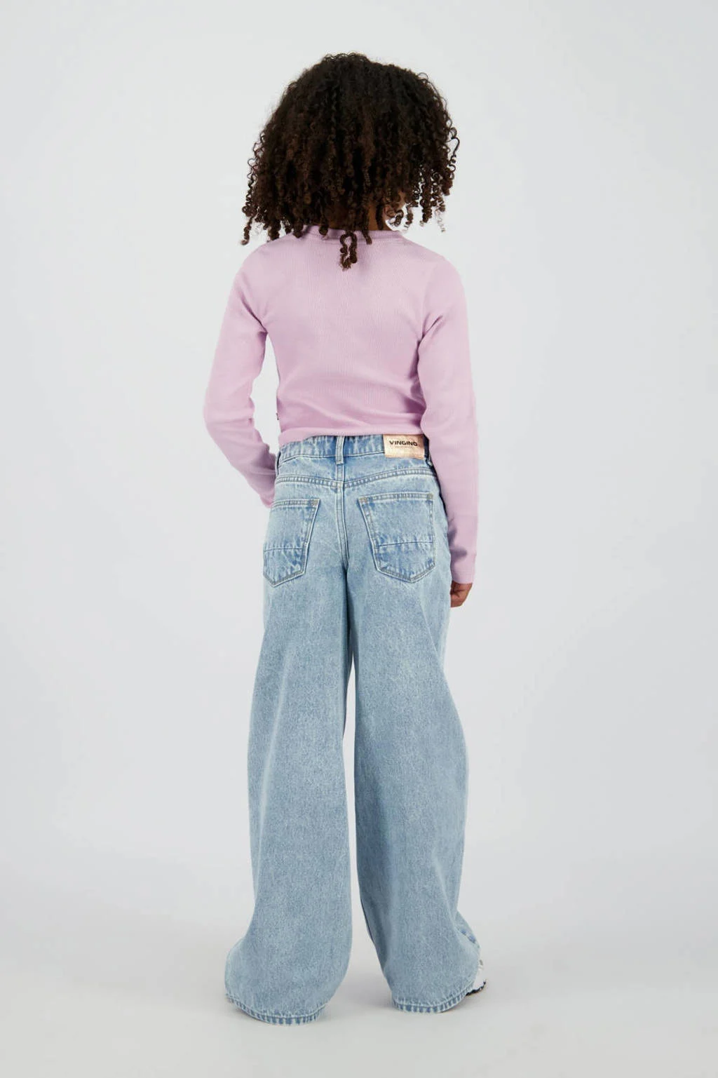 Vingino wide leg baggy jeans light blue denim