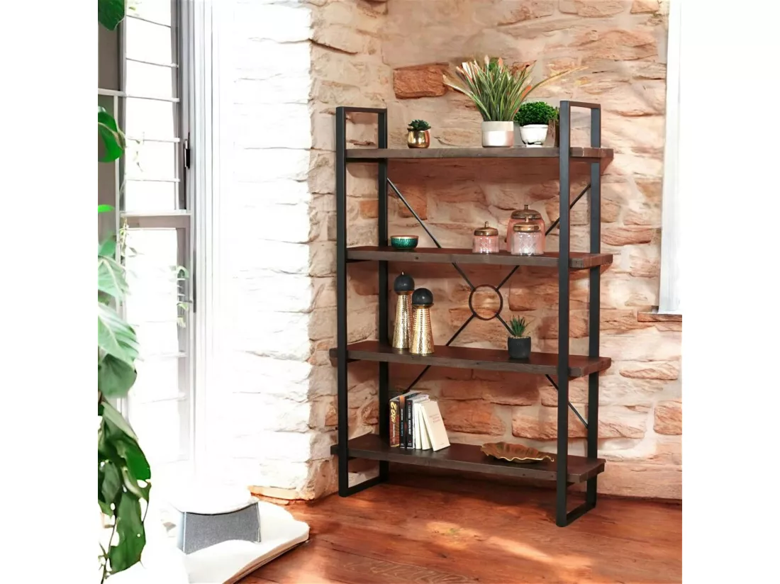 Bibliothèque Etagère bois recyclé SAMOA