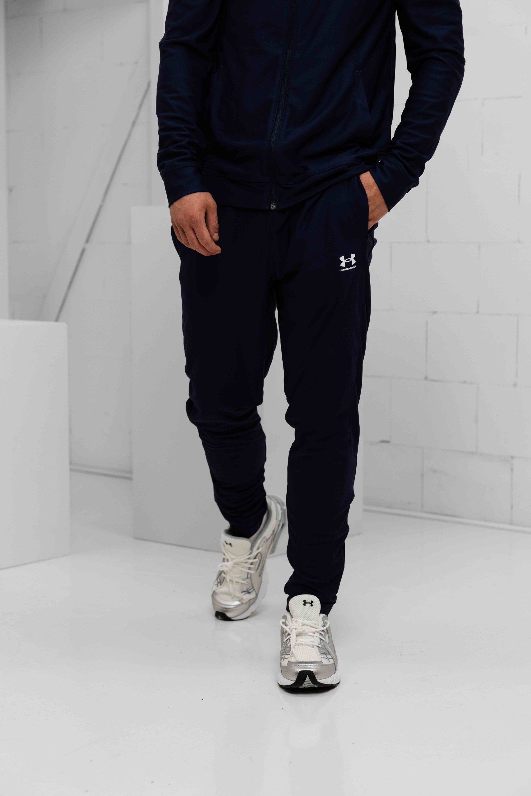 Under Armour Challenger Trainingspak Heren Donkerblauw/Wit