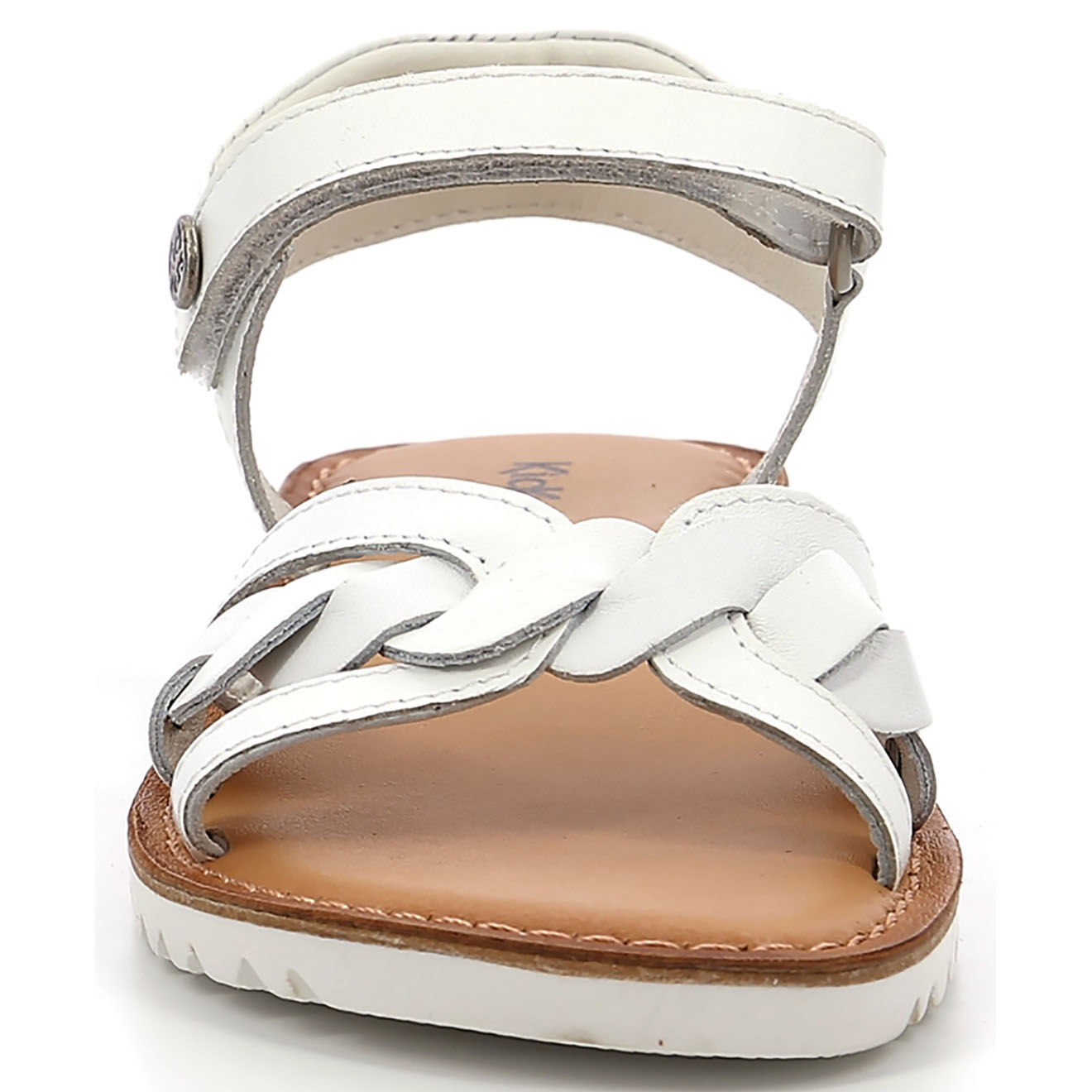 Kickers Sandales en Cuir Betty blanches