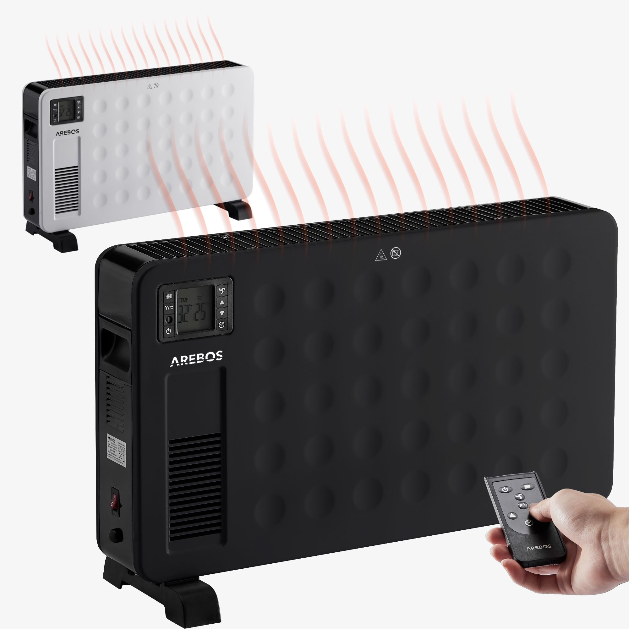 Konvektor 2300 W schwarz