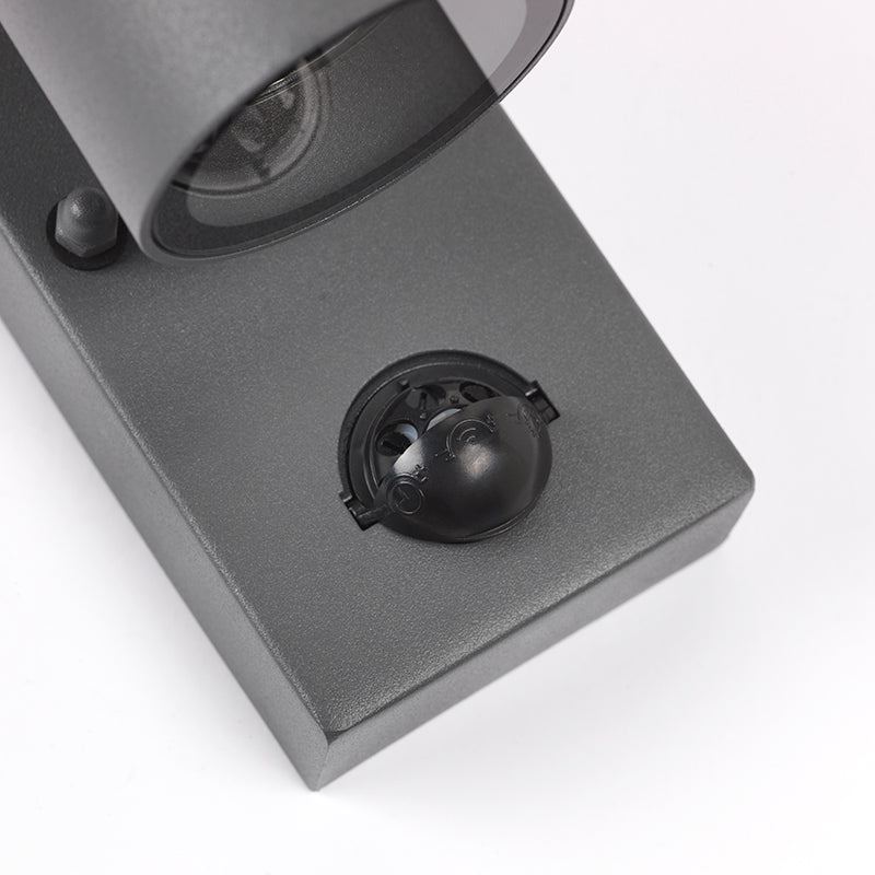 QAZQA Buitenwandlamp antraciet IP44 met bewegingssensor - Solo