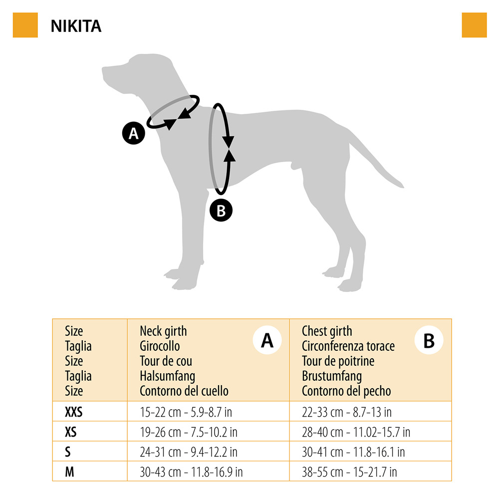 Harnais pour chiens nikita m, respirant, rembourré et ajustable
