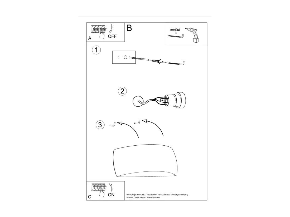 Sollux PONTIUS Up & Down Applique en plâtre Blanc G9