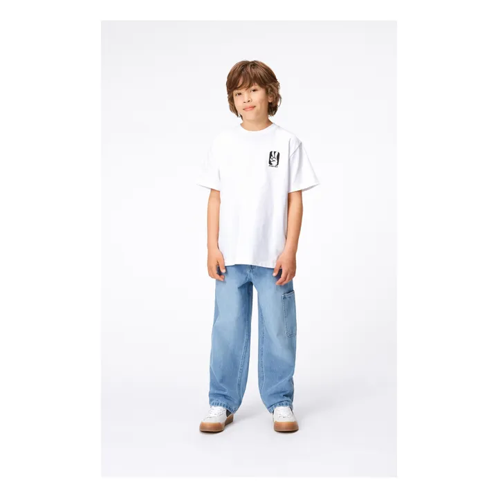 Molo T-Shirt Rodney Peace Basket Coton Bio | Blanc