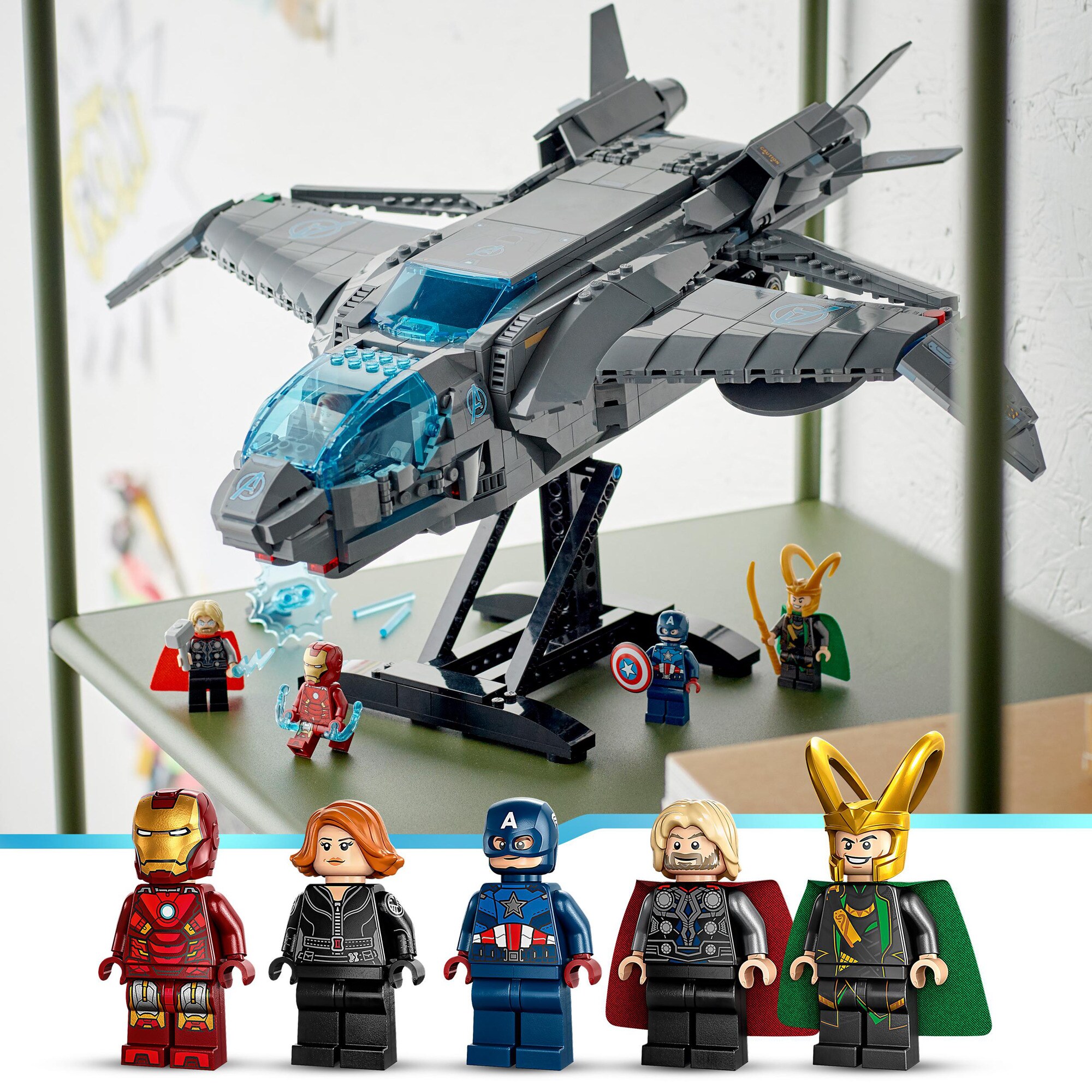 LEGO Konstruktionsspielzeug Marvel Der Quinjet der Avengers