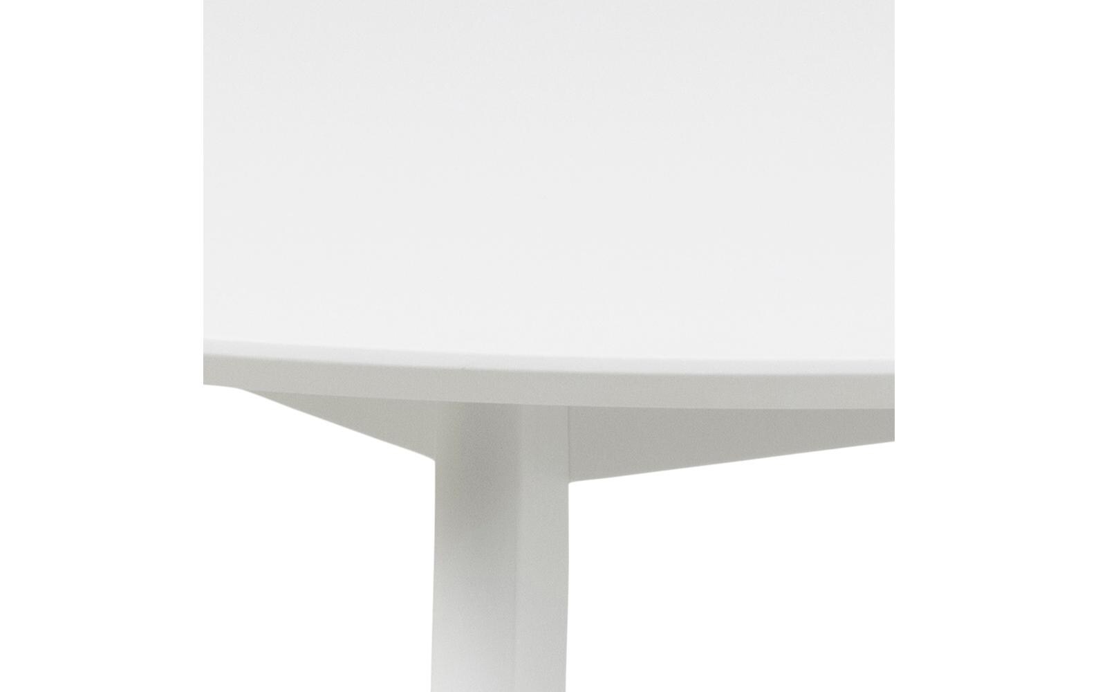 Tisch Roxby Ø 105 x 76 cm, Weiss<br>Esstisch