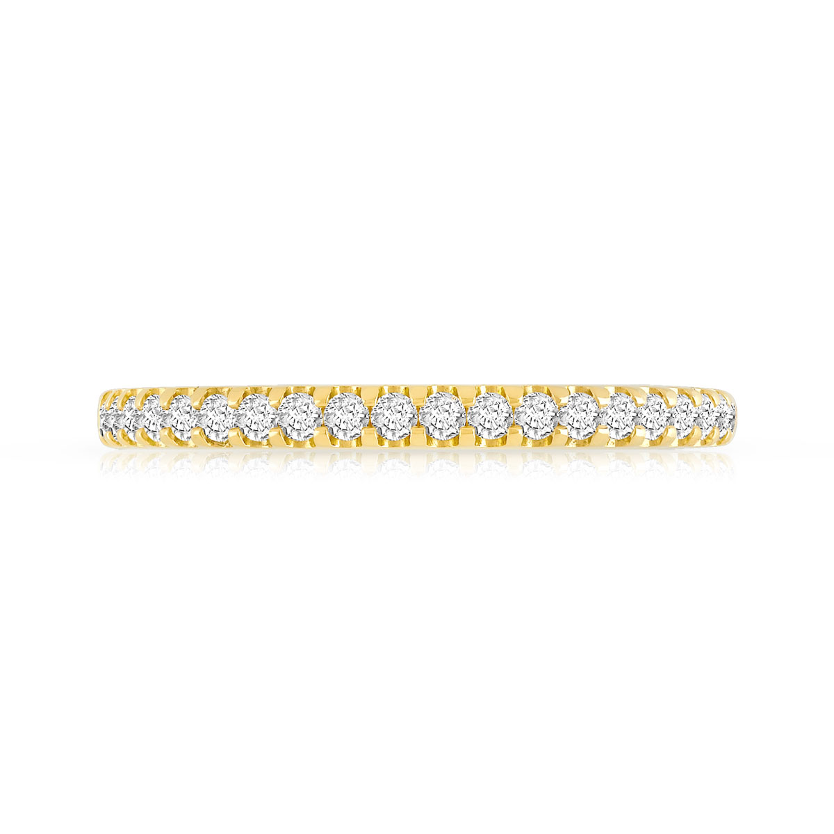 Alliance demi-tour or 750 jaune diamant H/P1