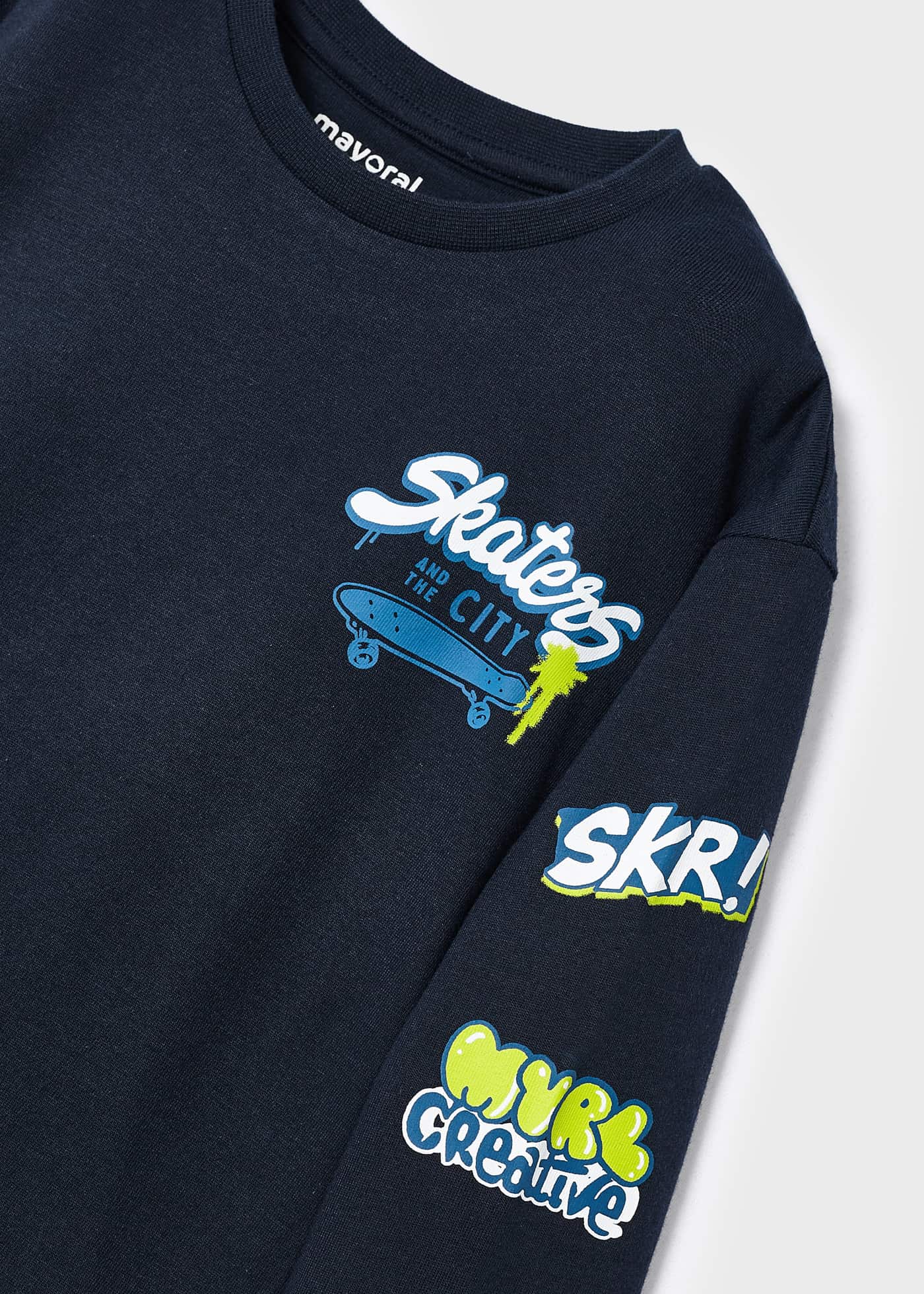 Camiseta de manga comprida estampada Better Cotton para meninos