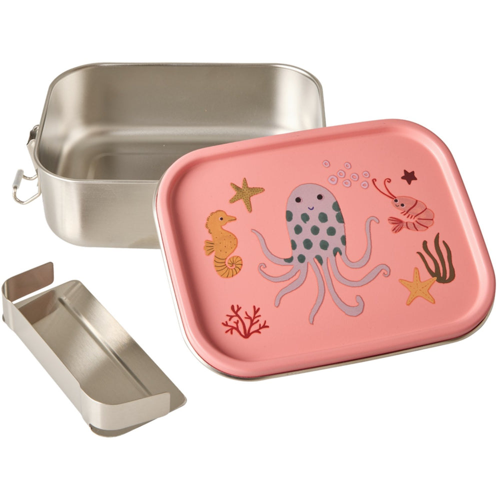 Køb Rice Coral Ocean Print Stainless Stål Madkasse Med Bevægelig Opdeler Small 800 Ml