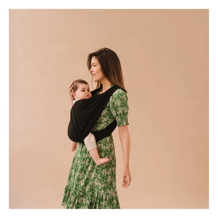 Studio Romeo Porte-bébé Black en coton bio | Noir