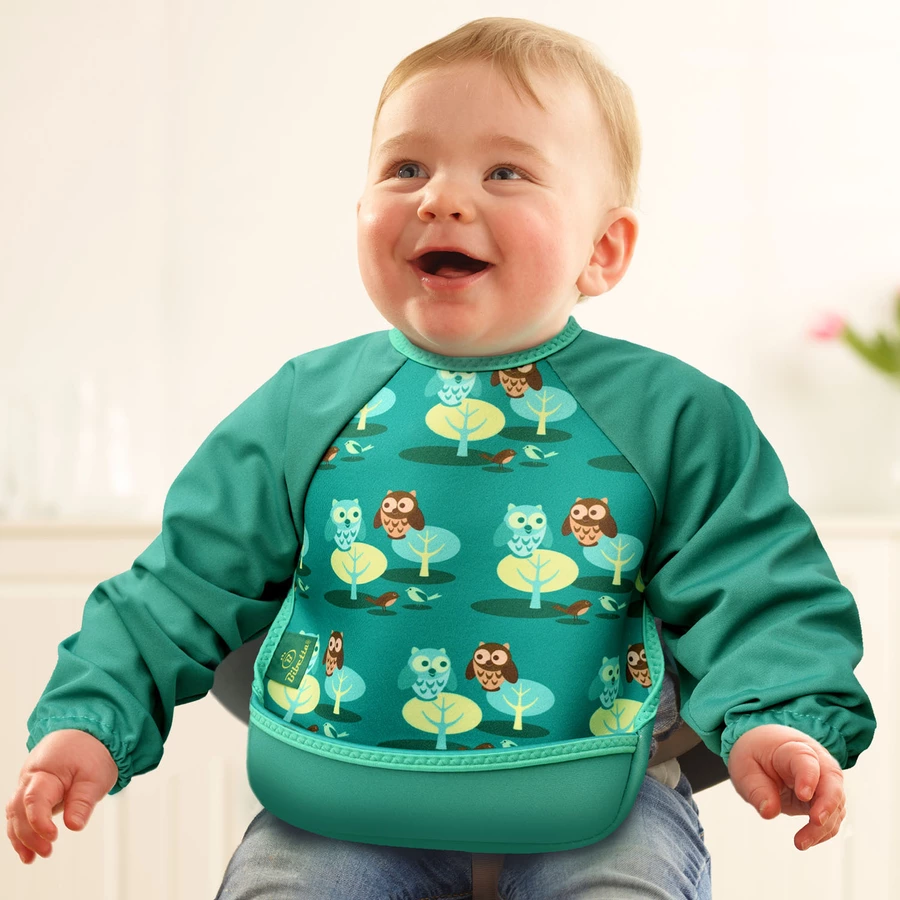 Bibetta® Lätzchen Bibetta UltraBib® Raglanärmel Eulen