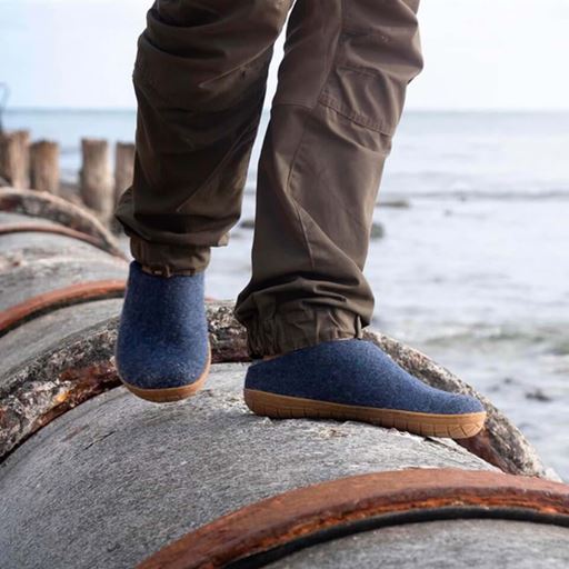 Glerups Slip-on Hjemmesko, Denim, 46
