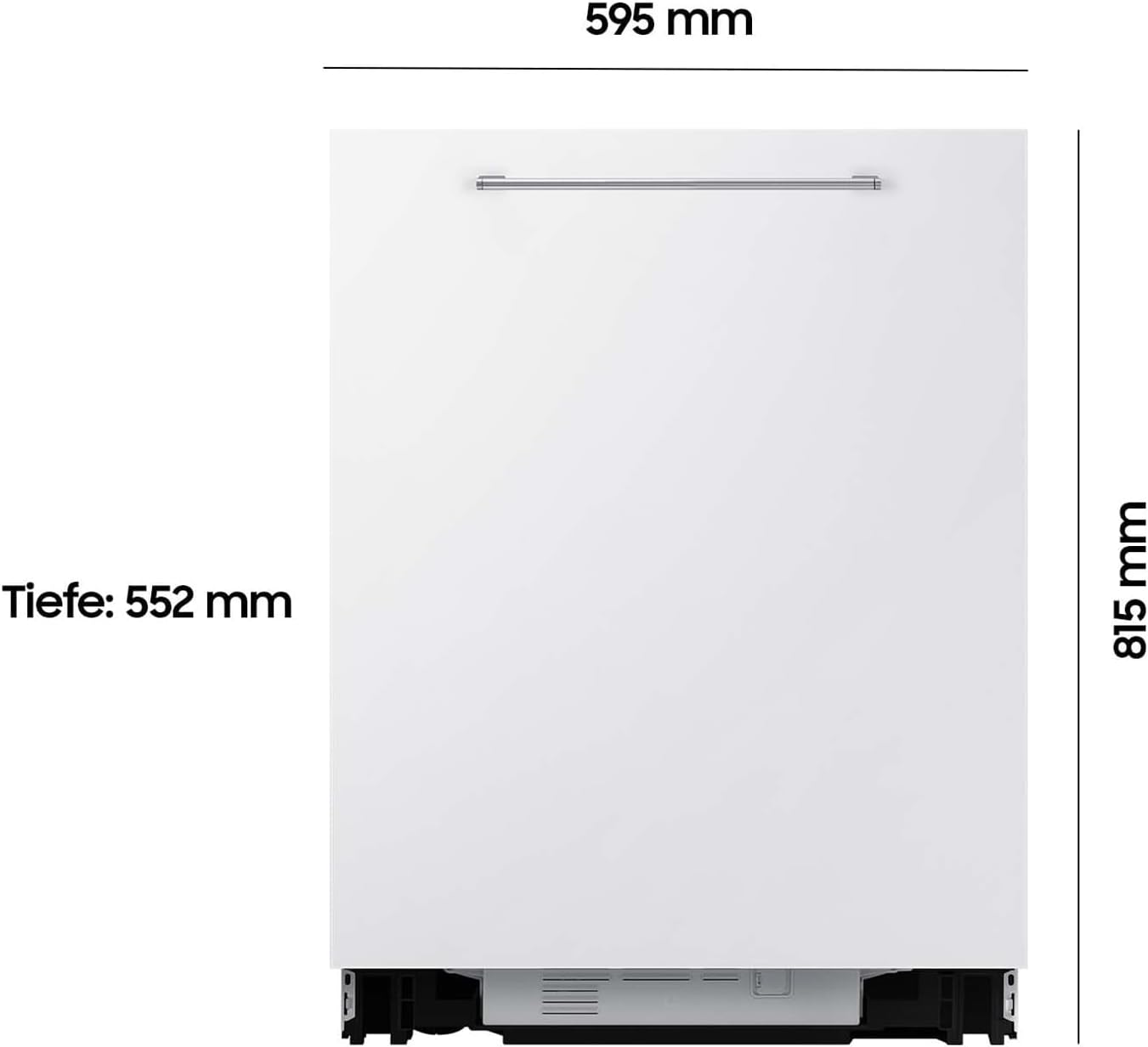 Samsung Geschirrspüler, 60 cm, Vollintegrierbar, EEK: C, 14 Maßgedecke, 9,2 l Wasserverbrauch, WaterJet Clean, SmartThings AI Energy Mode, 42 dB(A), Weiß, DW60BG750B00ET