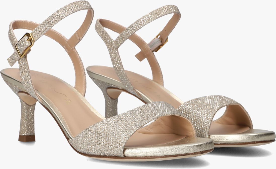 gouden unisa sandalen met hak nahia