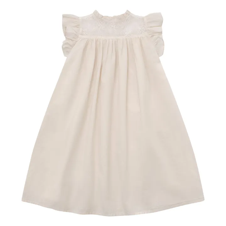 Louisiella Robe Audrey Manches Volantées | Beige