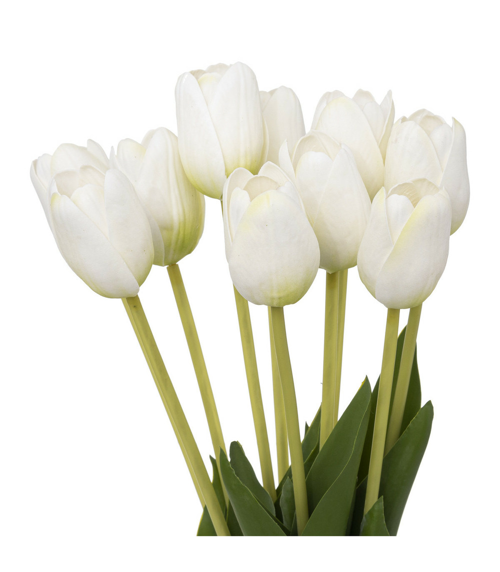 Bouquet de tulipes blanches artificielles d. 16 x h. 48 cm