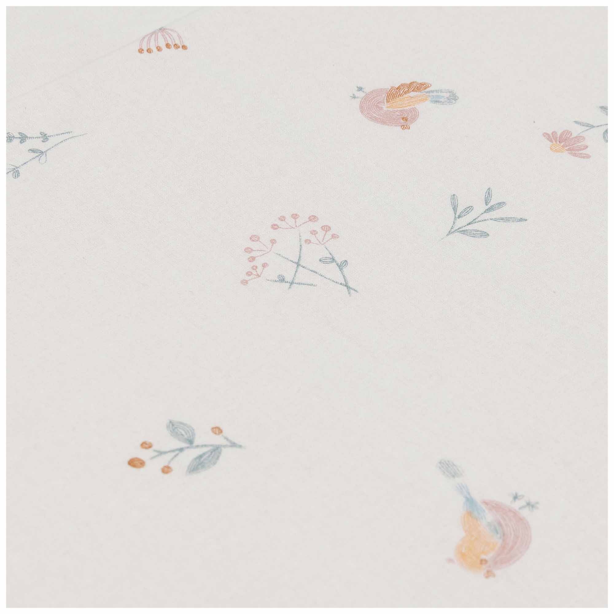 Jollein wieglaken lovely birds wit