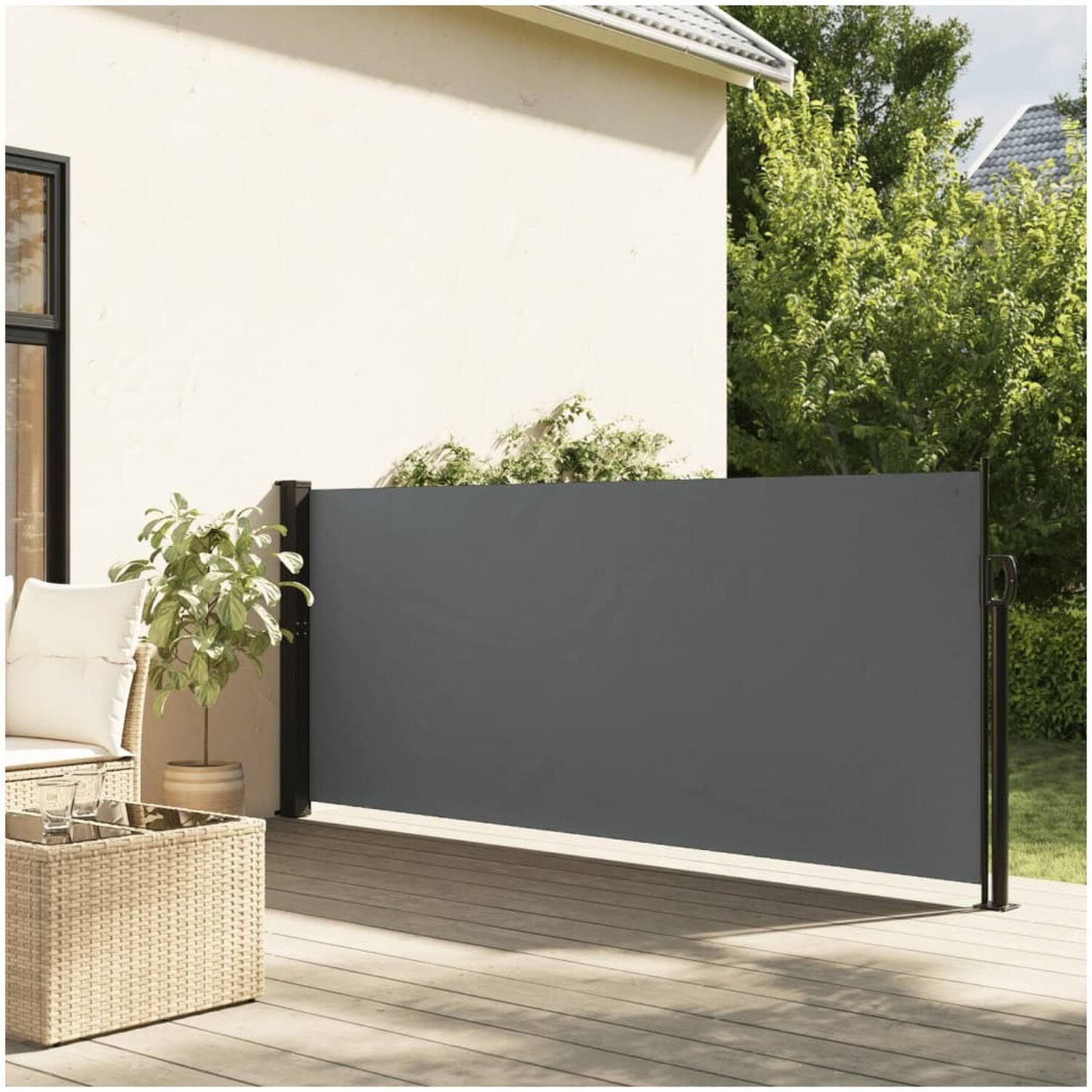 vidaXL Seitenmarkise Ausziehbar Anthrazit 100x300 cm 4004278