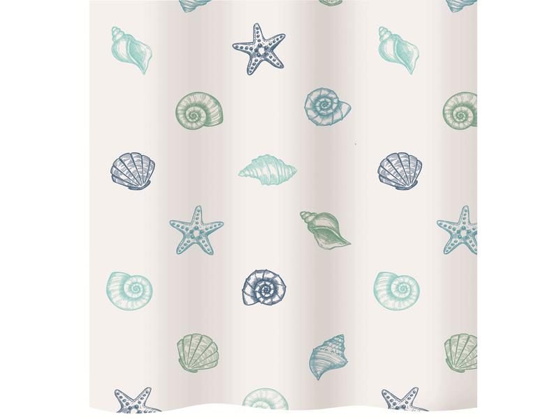 diaqua® Duschvorhang Mare 120 x 200 cm, Blau/Weiss Badevorhang