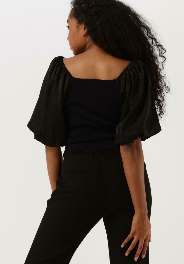 CO\\'COUTURE zwarte co'couture top mercia off shoulder mix blouse