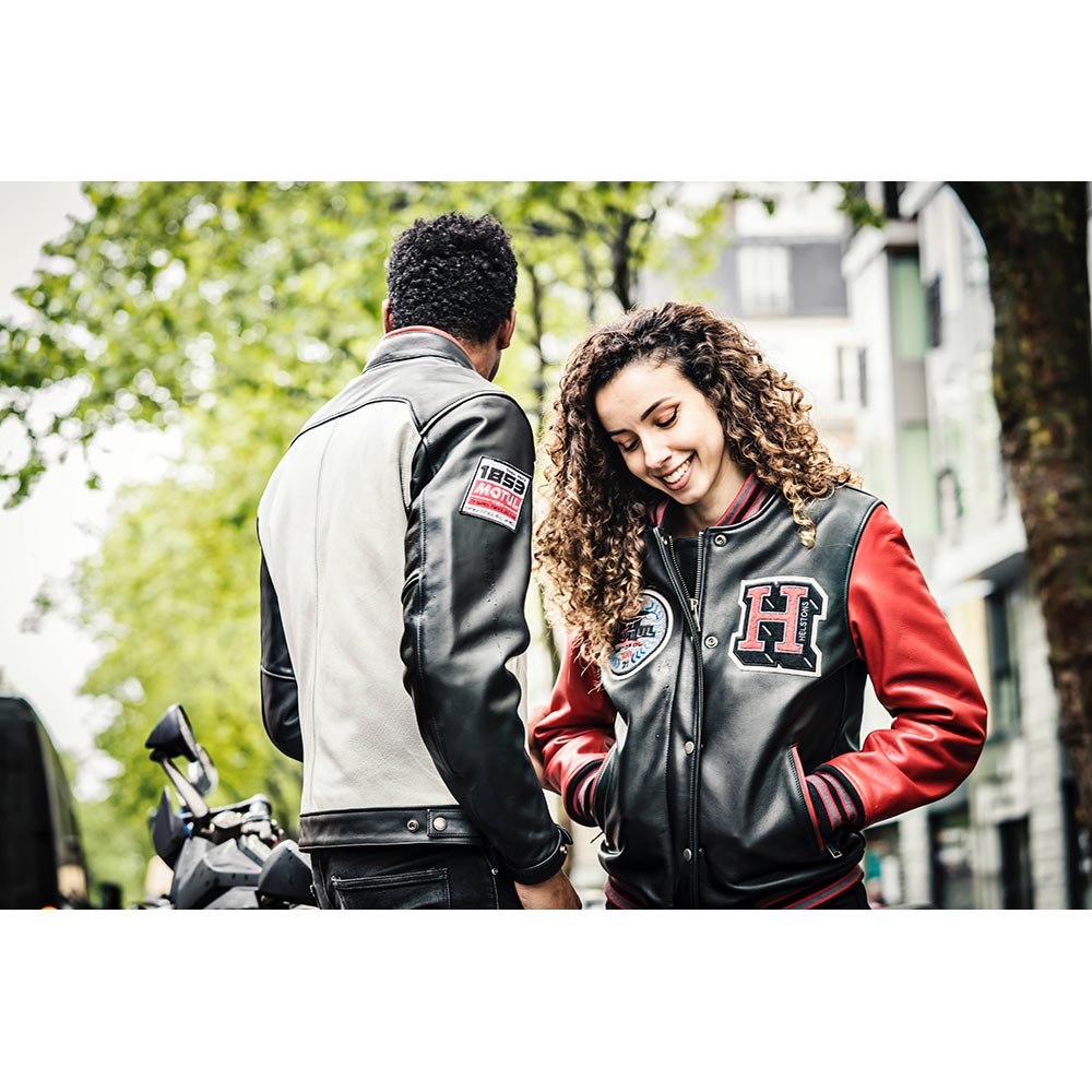 Helstons - Blouson Jay Motul Noir / Blanc
